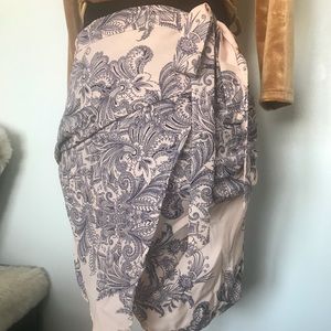 Pink paisley mini skirt